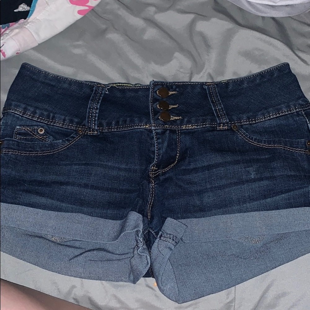 Dark jean shorts